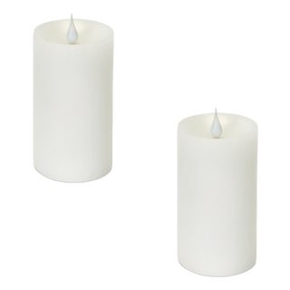 Simplux Designer LED Candle with Moving Flame and Remote (Set of 2) For Sale
