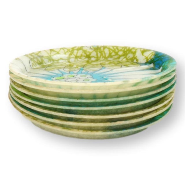 Mid-Century Modern 1960s Fiberglass Drink Coasters, Set of 7 For Sale - Image 3 of 3