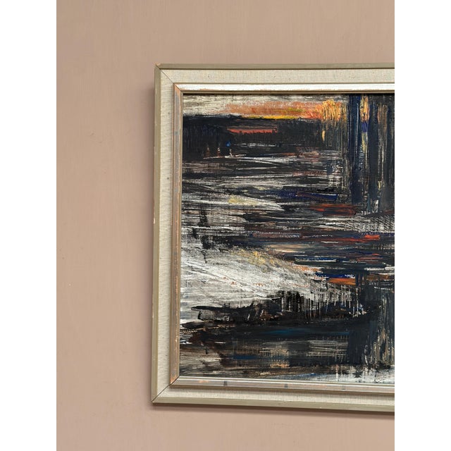 Mid-Century Modern Lars Matson, Evening Sun Over Wasteland, 1950s, Oil Painting on Panel, Framed For Sale - Image 3 of 16