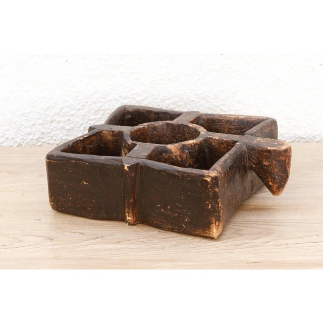 Farmhouse Hand Carved Spice Tray For Sale - Image 4 of 8