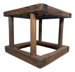Early Shōwa Era Wooden Kotatsu Table, Japan, 1930s
