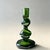 This hand-blown glass candle holder is made of stacked pebbles to form a vertical structure. The large glass body is blown...