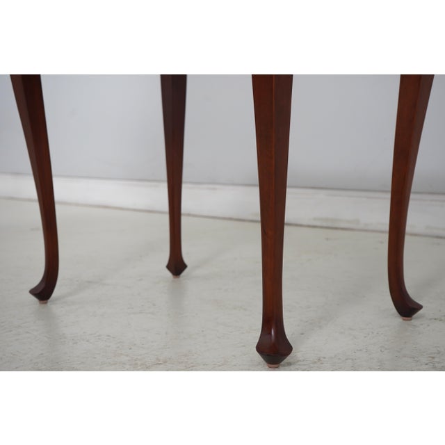 Harvard Bench Made Cherry Scallop Top Tea Table For Sale In Philadelphia - Image 6 of 14
