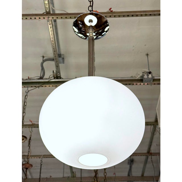 Vintage Oval Globe Pendant Light From the Pierre Hotel For Sale - Image 4 of 9