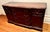Stately Gimbel Brothers Chippendale style mahogany credenza with a rich deep finish and protective glass top. Five center...