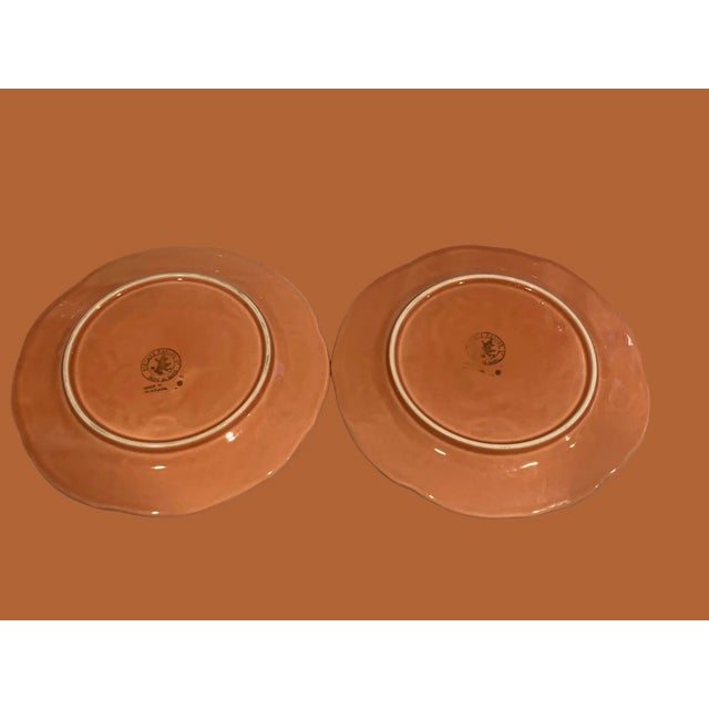 Pink Bordallo Pinheiro plates. Made in Portugal.