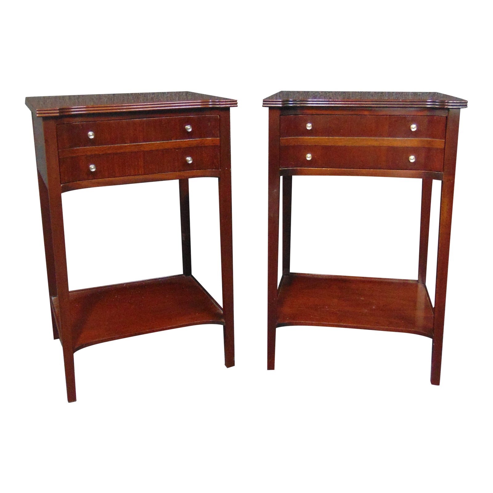 Tradition House Collection Hepplewhite Mahogany Nightstands a Pair