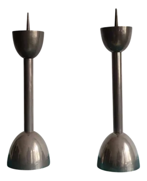 Modern Danish Candleholders, 1970s, Set of 2
