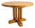 Large French Round Elm Dining Table from Charlotte Perriand For Sale
