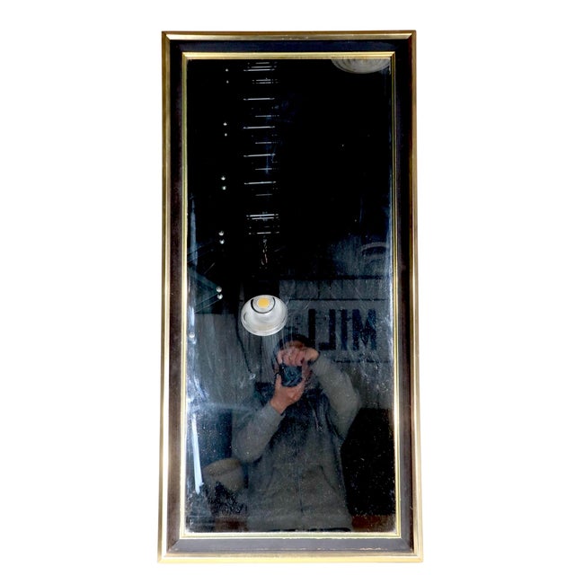 Wood Neo Classical Gold and Black Rectangular Mirror by Turner C 1950/70's For Sale - Image 7 of 8