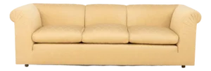Modern Golden Silk Blend Upholstered Sofa