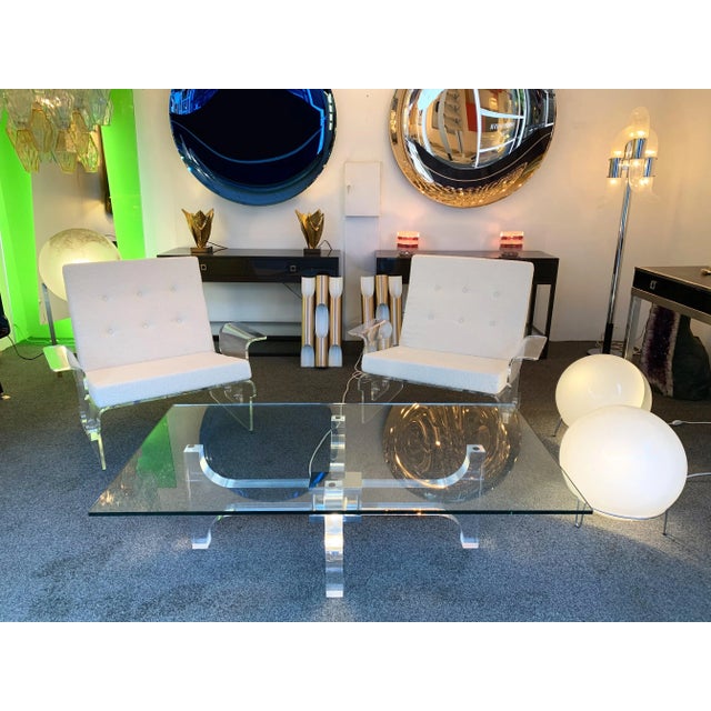 Lightning Lucite and Metal Coffee Table by Philippe Jean. France, 1970s For Sale - Image 9 of 11