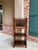 Antique English Display Cabinet Narrow Bookcase Étagère Glass Walnut c1920. Direct from England, a beautiful narrow...