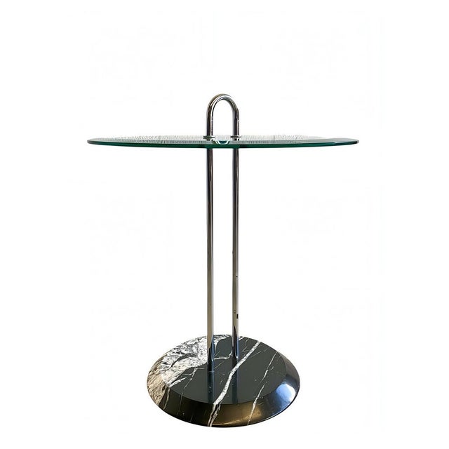 Italian Postmodern Coffee Table with Black Marble Base and Glass Top attributed to Vico Magistretti for Cattelan Italia, 1980s For Sale - Image 11 of 11
