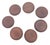 Mid 20th Century Carved Teak Wood Beverage Coasters, Set of 7 For Sale - Image 12 of 13