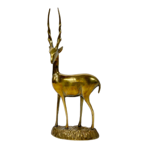 Vintage Brass Antelope Figure