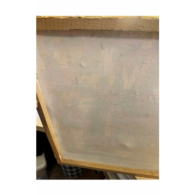 Red 1970s Haitian Folk Art Market Scene Painting, Signed Frantz For Sale - Image 8 of 8