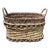 Large Double Handle Woven Bamboo Basket For Sale