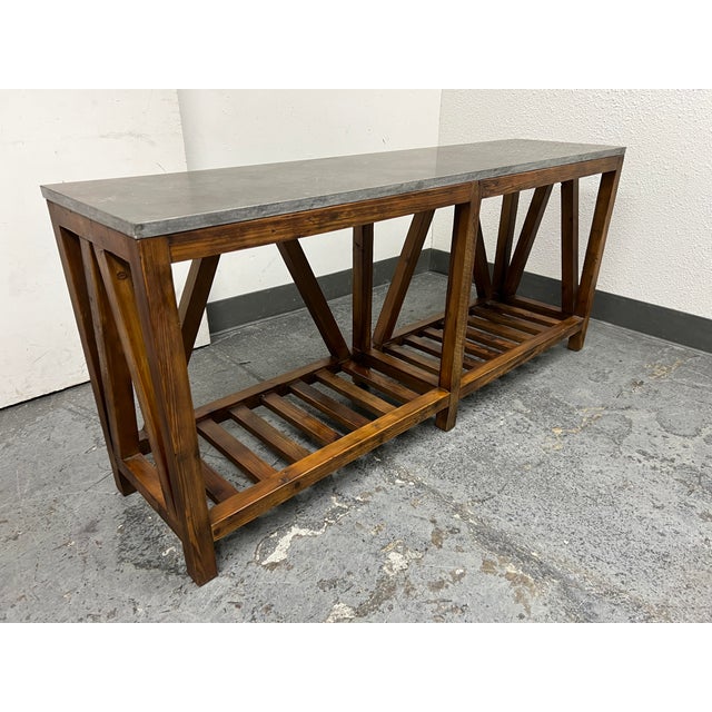 Crate & Barrel Bluestone Console Table Chairish
