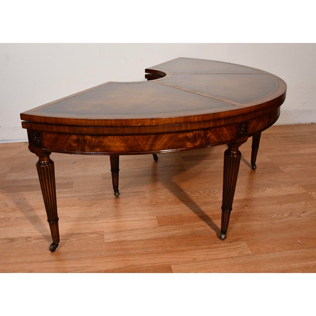 1930s Weiman English Regency Mahogany & Leather Top , Flip-Top Coffee Table For Sale - Image 16 of 18
