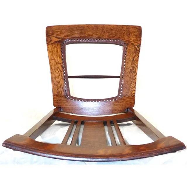 Wood Antique Dunn & Salisbury Keene, Nh - Tiger Oak Dining/Side Chairs Pair ~ 1880s to Early 1900s Vintage For Sale - Image 7 of 17