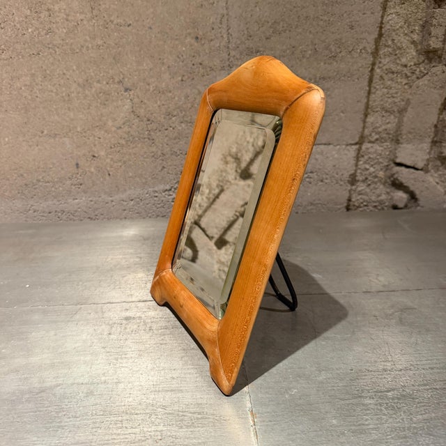 Mid-Century Modern Solid Blond Wood Tabletop Vanity Beveled Edges For Sale - Image 17 of 17