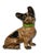 Vintage 1930s Hubley Manufacturing Co. Cast Iron French Bulldog Doorstop Unusual Green Collar For Sale - Image 11 of 18