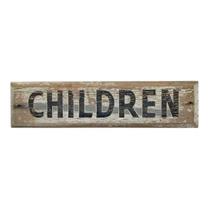 Circa 1930s/40s Wood Children Sign