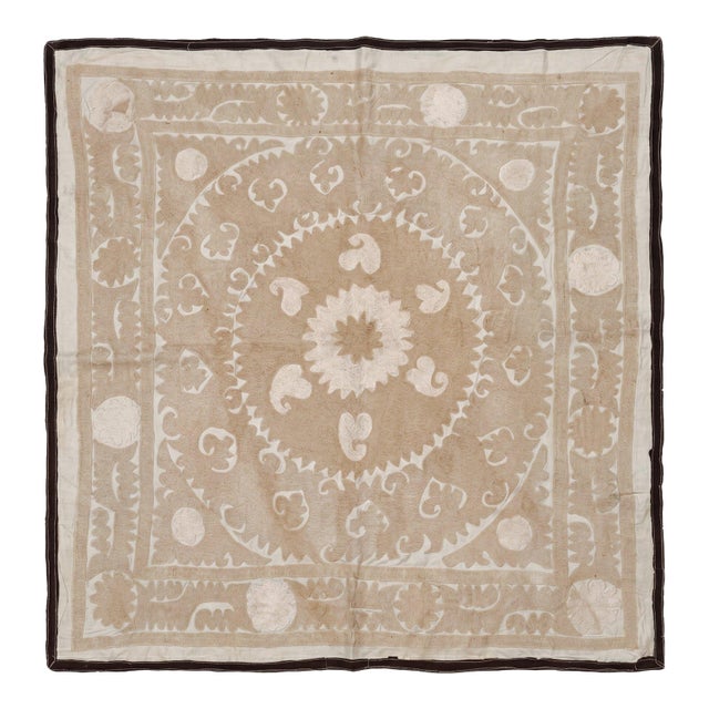 Samarkand Suzani Wall Hanging Decor, 4'6'' X 4'8'' For Sale