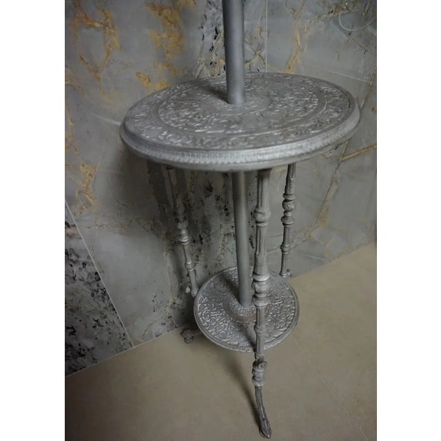 Antique French Cast Iron Adjustable Shaving Stand For Sale - Image 11 of 18