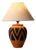 Painted Terracotta Chevron Lamp, France, 1980s For Sale