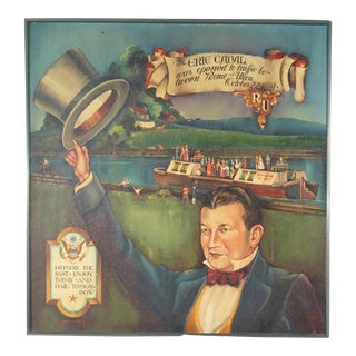 Commemorative Oil Painting Celebrating the 1819 Opening of the Erie Canal 20th Century For Sale