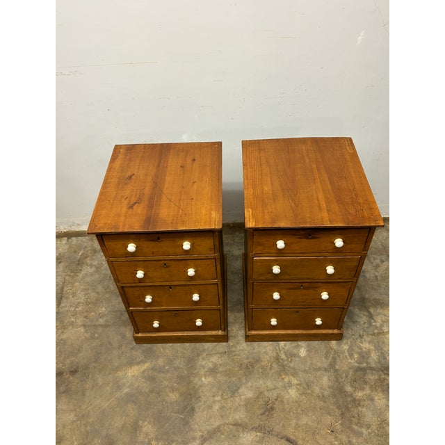 19th Century English Pine Nightstands For Sale - Image 4 of 9