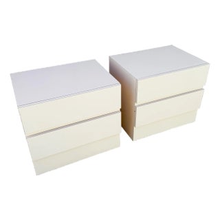 Postmodern Light Pink Laminate Nightstands - A Pair For Sale