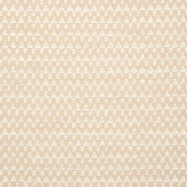 Traditional Sample - Schumacher Idora Fabric in Sand For Sale - Image 3 of 3