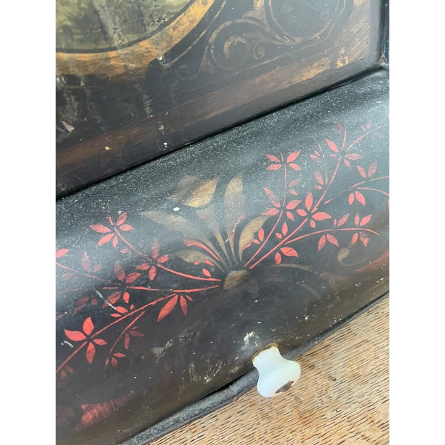 Mid 19th Century Mid 19th Century Antique Chinoiserie Large Size Toleware Tea Container For Sale - Image 5 of 12