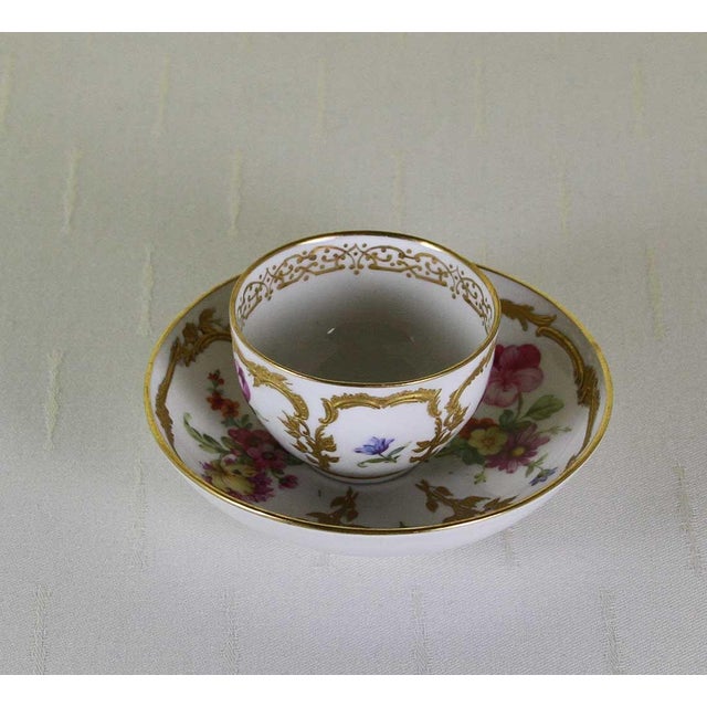 Antiques KPM Mocha Cup & Saucer For Sale - Image 9 of 10