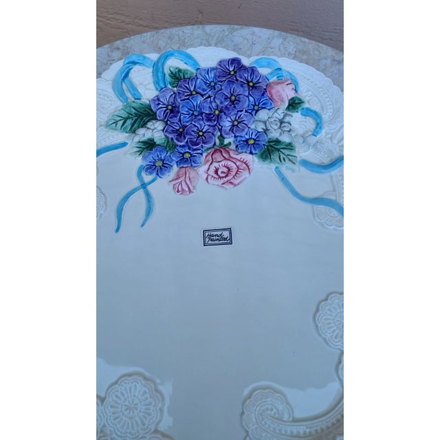 MOS25Vintage Fitz and Floyd Majolica Style Serving Platter For Sale In Seattle - Image 6 of 13