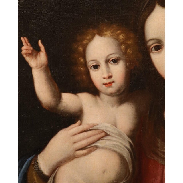 Workshop of Alessandro Allori, Madonna and Child, 1600, Oil on Canvas, Framed For Sale - Image 7 of 13