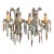 Pair Early 20th Century Italian Crystal Two-Light Wall Sconces For Sale