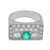 Mid-Century Modern Mid 20th Century Retro Emerald Diamond Platinum Tank Ring, Size 6 For Sale - Image 3 of 6