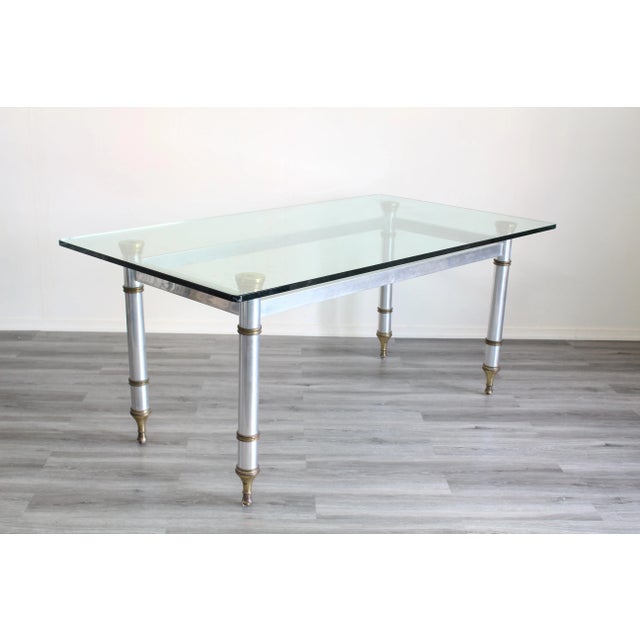 Vintage Aluminum Dining Table For Sale - Image 4 of 7