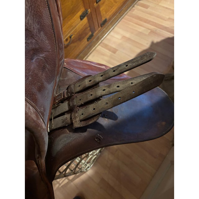 Vintage English Jumping Saddle For Sale - Image 12 of 12