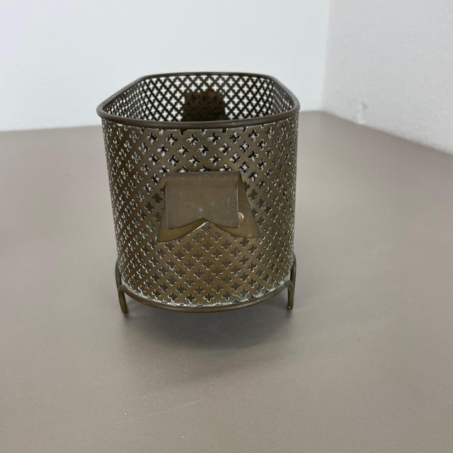 Brass Flower Pot Plant Stands attributed to Mathieu Matego, France, 1950s, Set of 2 For Sale - Image 14 of 18