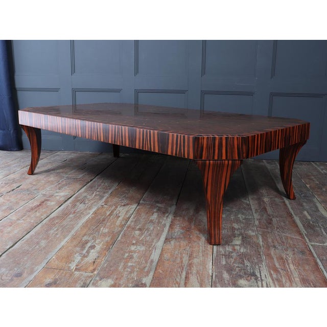 Wood Vintage Low Table in Macassar and Shargreen by Garrison Rousseau, 1980 For Sale - Image 7 of 16