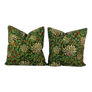 Morris & Co “Honeysuckle” 20”x20” Pillows - A Pair