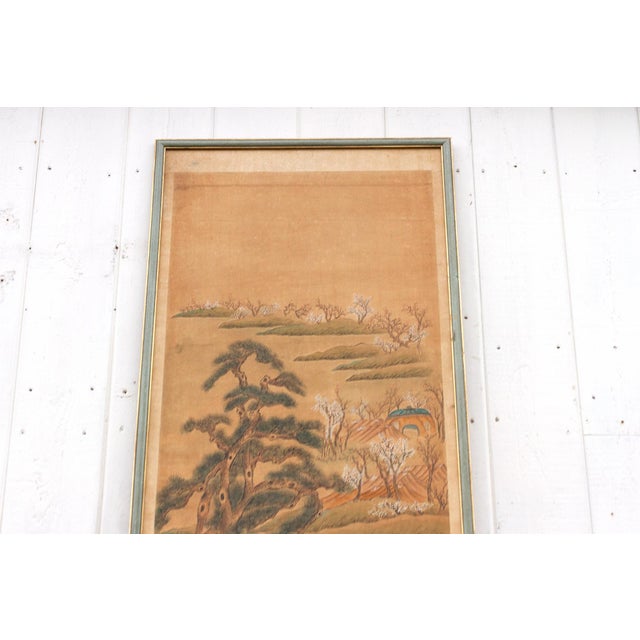 Antique Chinese Landscape Rural Life Painting For Sale - Image 4 of 12