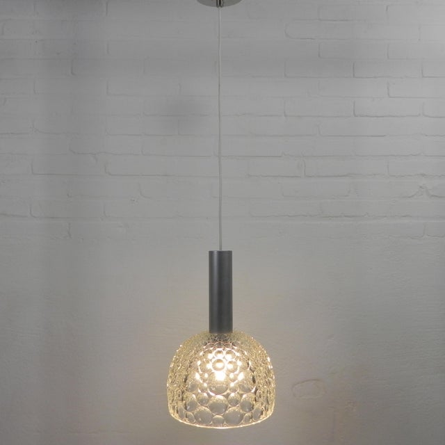 VIntage Pendant Lamp with Glass Shade with Bubble Pattern, 1960s For Sale - Image 12 of 16