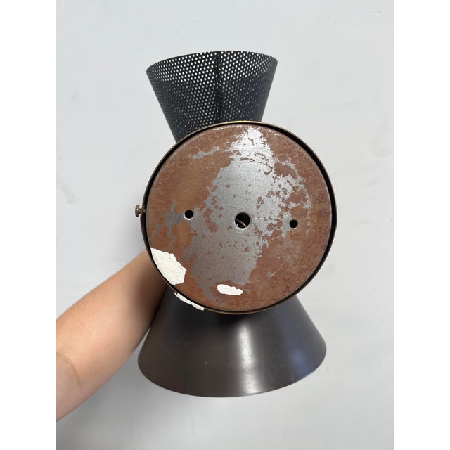 Vintage Brass and Metal Bowtie Sconces, Pair For Sale - Image 4 of 8