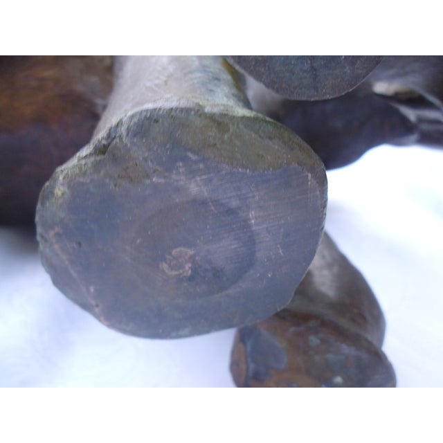 Large Elephant Sculpture in Brass, Copper, and Bronze, 1970s For Sale - Image 13 of 18